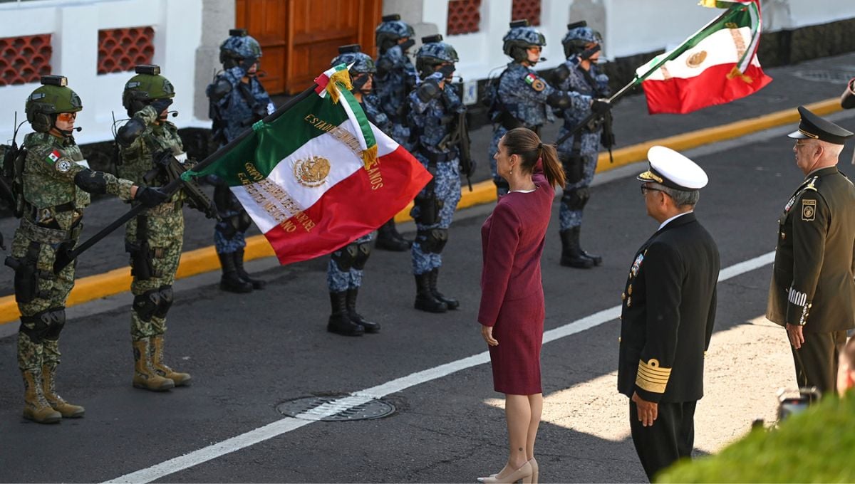 La presidenta Claudia Sheinbaum recordó que el 24 de febrero de 1934 se estableció oficialmente el Día de la Bandera