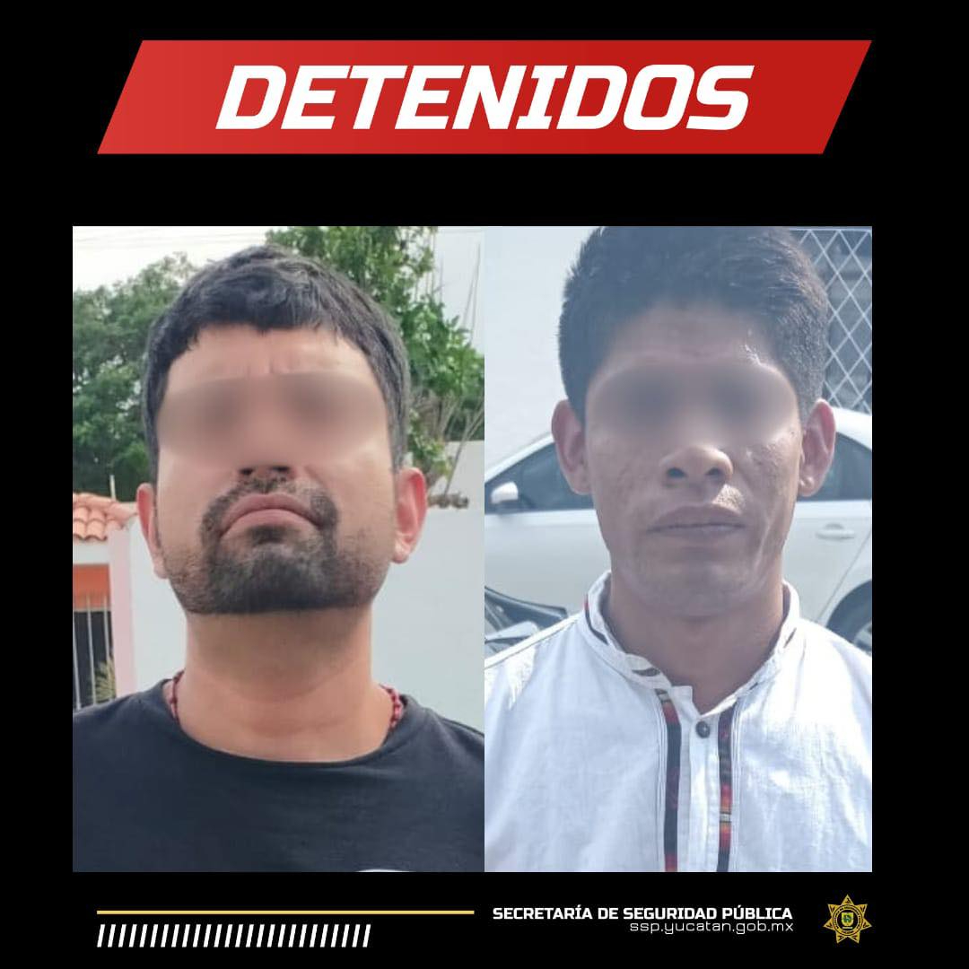 Los dos sujetos fueron detenidos por la SSP Yucatán