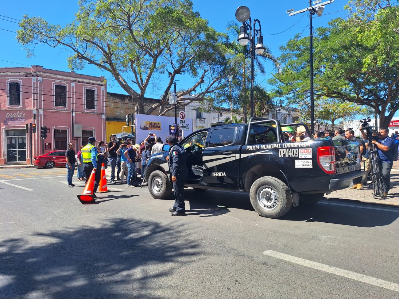 El operativo está a cargo de la Policía Municipal de Mérida