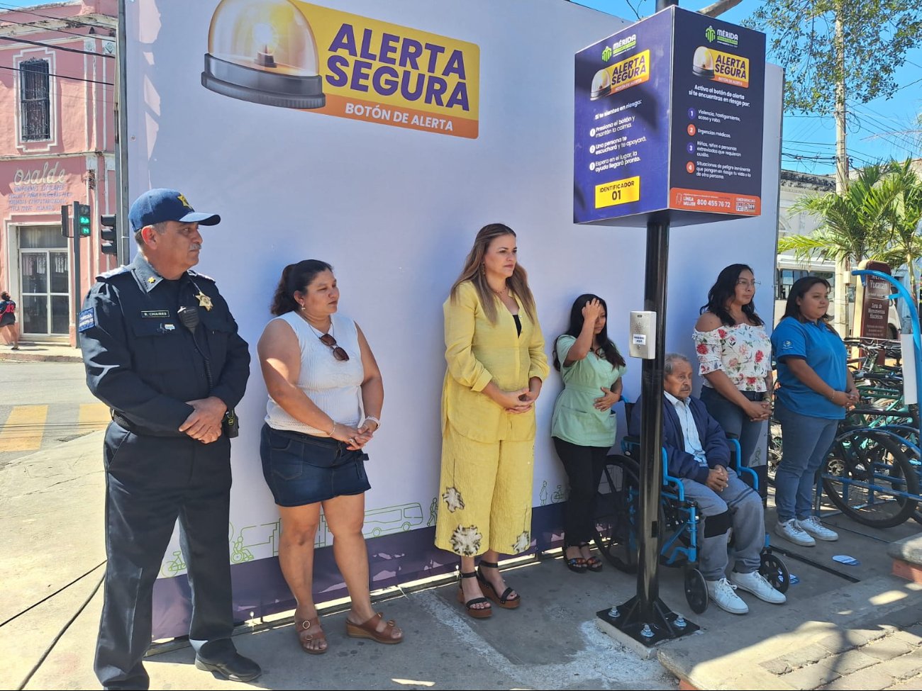 Cecilia Patrón inaugura el primer punto del programa Alerta Segura en Mérida