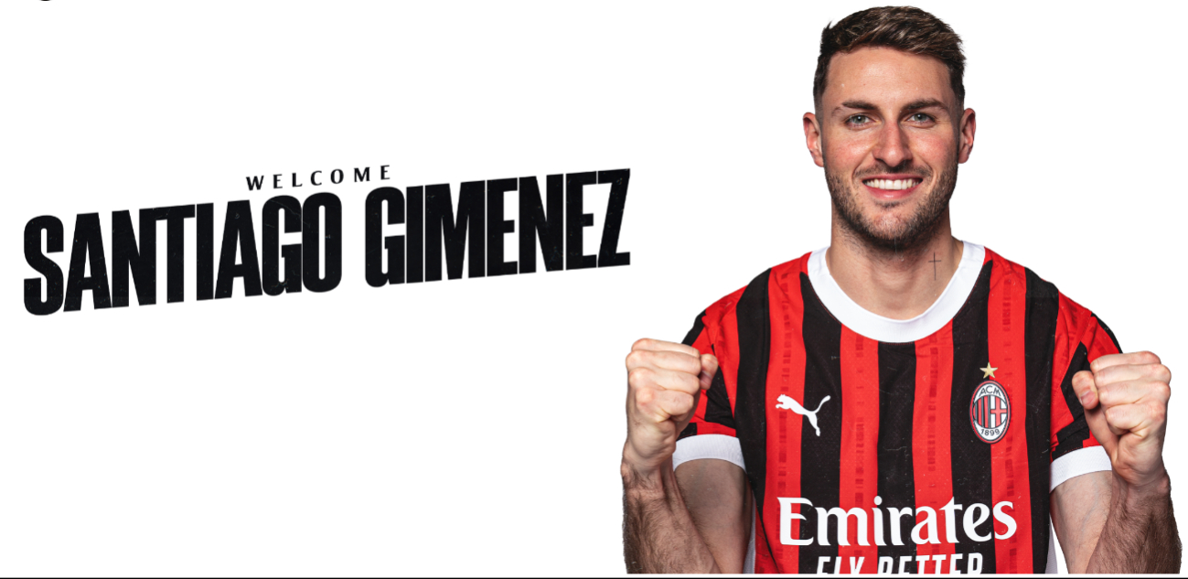 Santi Giménez es nuevo jugador del AC Milan; el club italiano lo hizo oficial