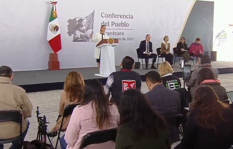 La presidenta de México, Claudia Sheinbaum, encabezó la conferencia mañanera de este miércoles 5 de febrero, desde Querétaro