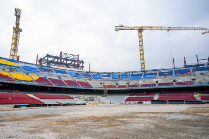 ¡Llegó el pasto! Así va la transformación del templo azulgrana del Barcelona