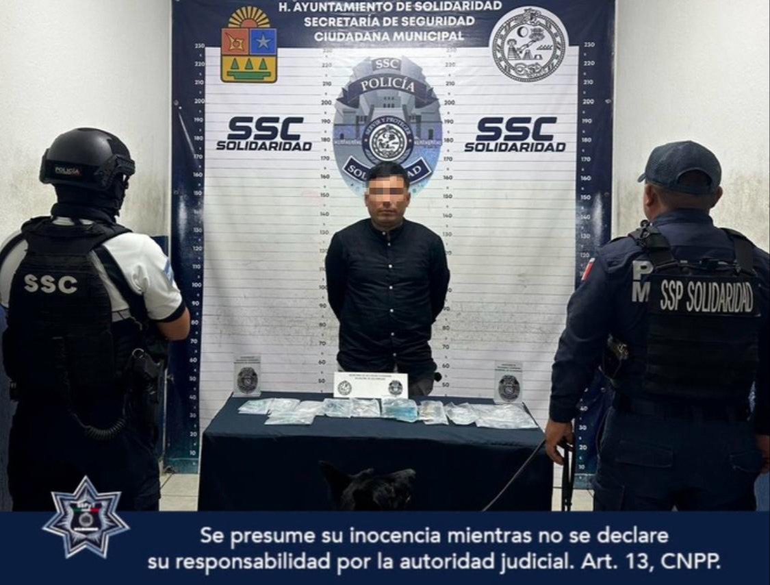 Individuo fue confiscado de múltiples dosis de posibles narcóticos.