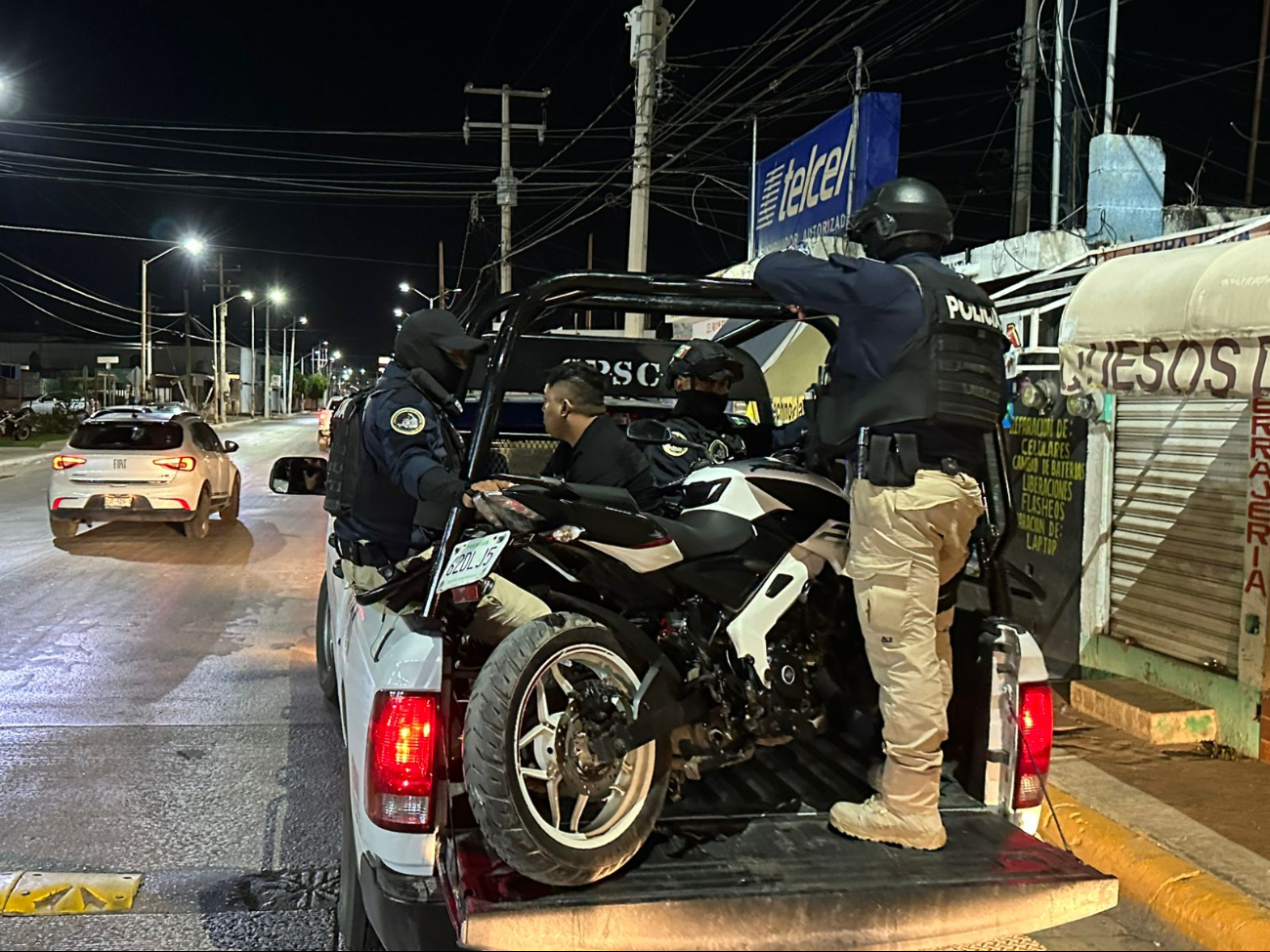 Carrera clandestina en Campeche termina con un motociclista detenido tras persecución