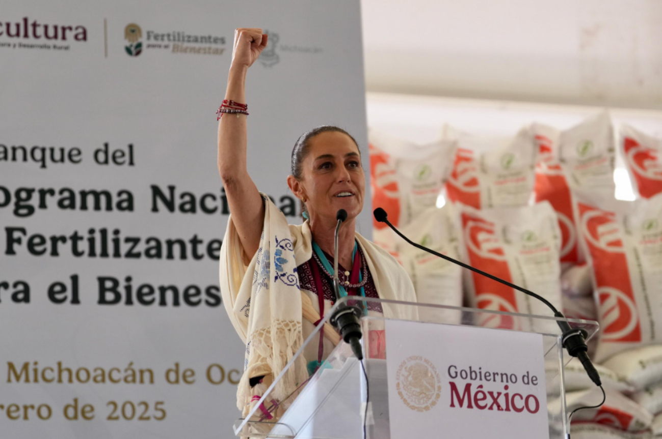 En Michoacán la presidenta Sheinbaum anuncia fortalecimiento de Liconsa y nuevos programas de apoyo al campo