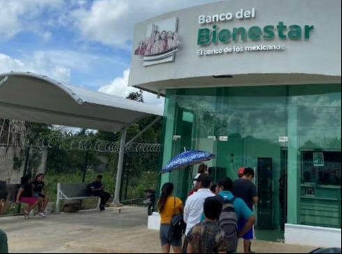 Un custodio del Banco del Bienestar pidió apoyo a elementos de seguridad ante un posible asalto.