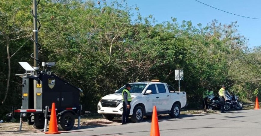 SSP Yucatán activa puesto de control en la carretera a Dzibilchaltún tras reportes por exceso de velocidad