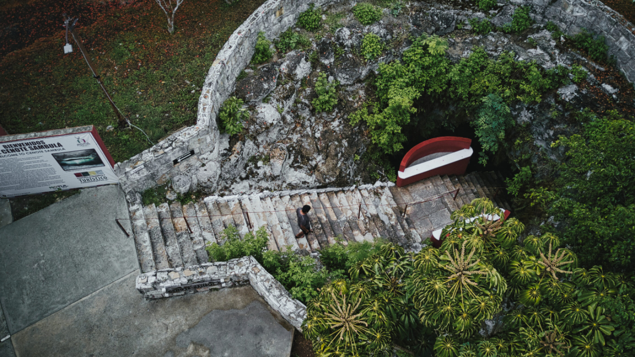 Este cenote cercano a Mérida es uno de los más pequeños de Yucatán     