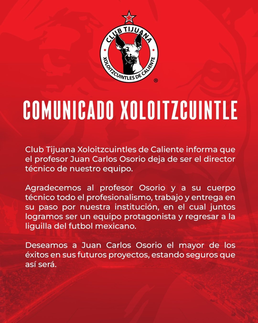 Comunicado del club