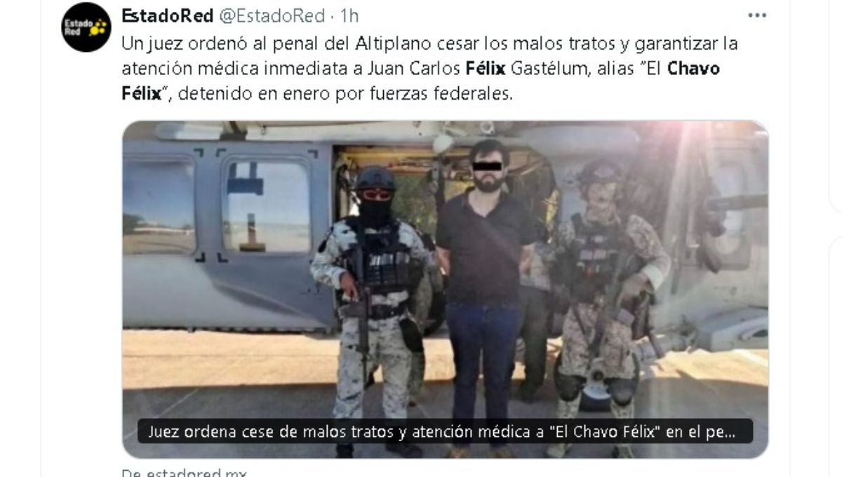 Desde su detención, Juan Carlos Félix Gastelum ha permanecido recluido en el penal del Altiplano