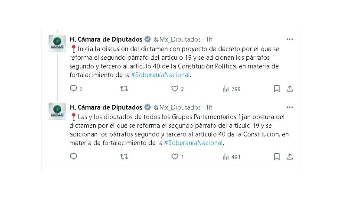 Los grupos parlamentarios de Morena, PVEM, PT, PAN y MC han anticipado su voto a favor