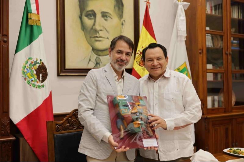 Yucatán y España fortalecen lazos tras reunirse Joaquín Díaz Mena con el embajador Juan Duarte Cuadrado