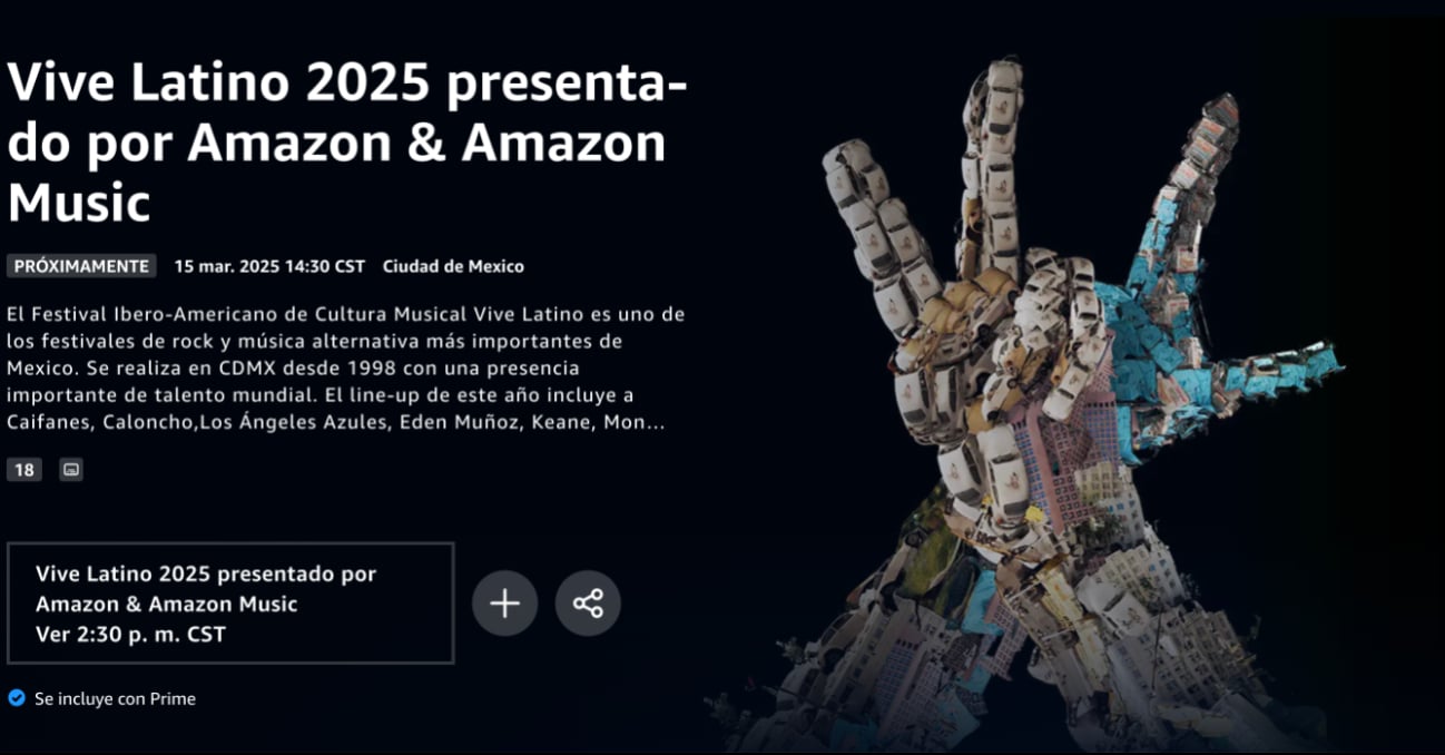 Busca en prime video el en vivo