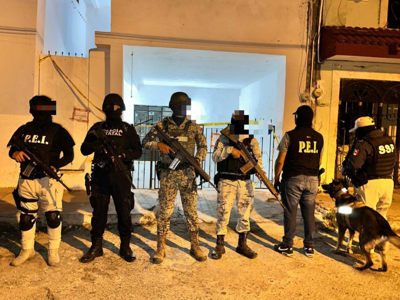 Fuerzas federales y estatales decomisan  drogas y armas en Mérida 