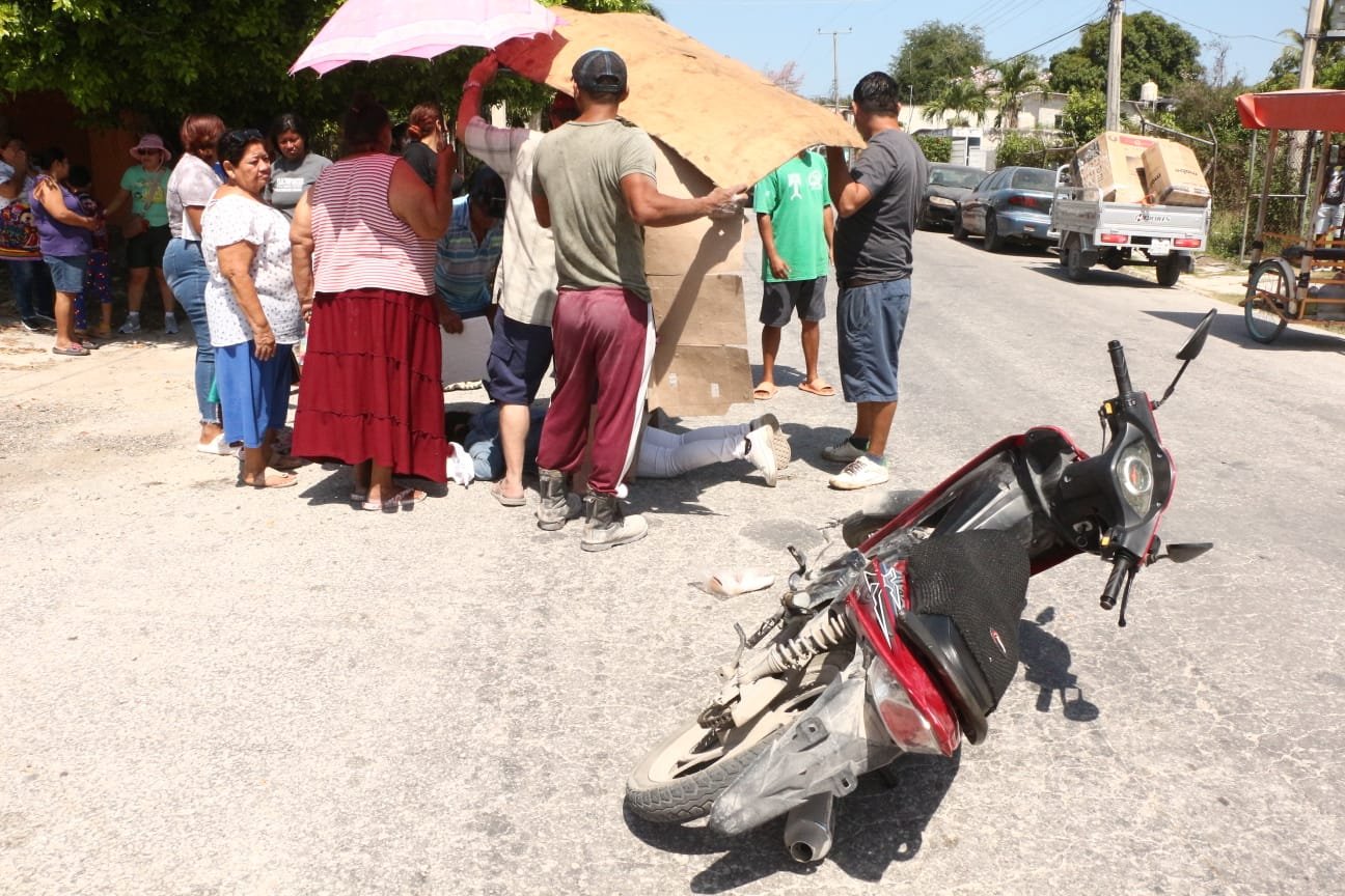 Joven lesionada en accidente vial en Escárcega