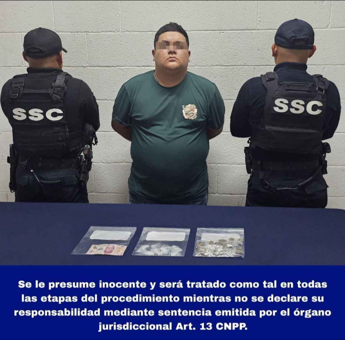 Detienen a presunto traficante de droga en Cozumel, en la colonia Miraflores