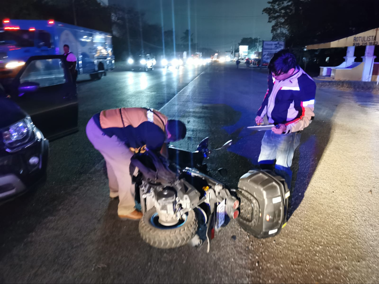 El incidente vehicular ocurrió sobre el kilómetro 8 de la carretera Carmen Puerto Real.