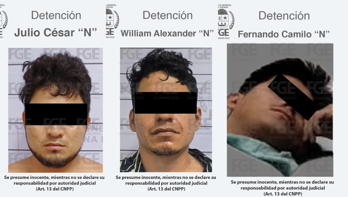 Fueron identificados como Julio César “N”, William Alexander “N”, ambos, sicarios de un grupo criminal, y Fernando Camilo “N”