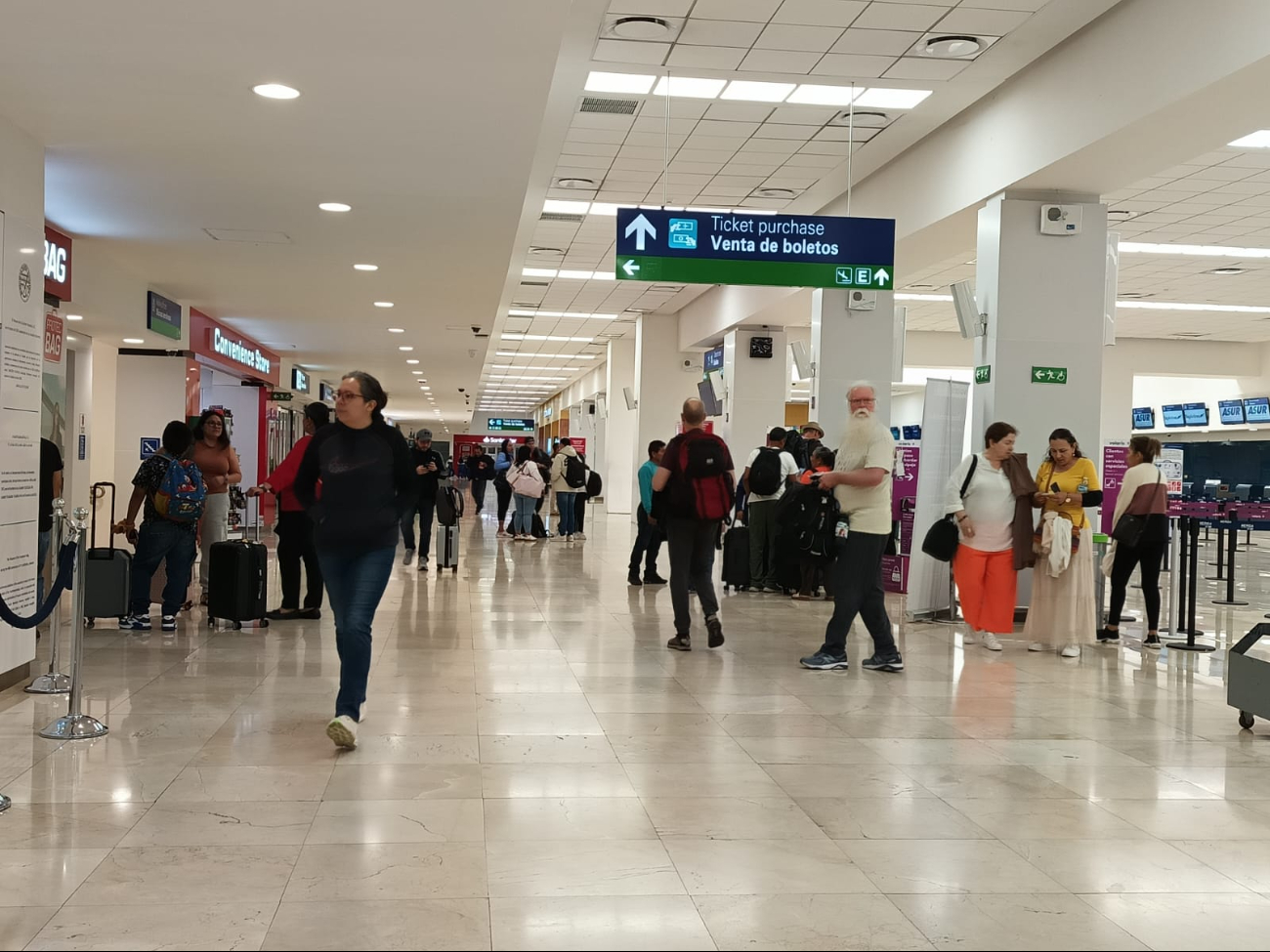 Los vuelos en el aeropuerto de Mérida permanecen con gran afluencia de pasajeros