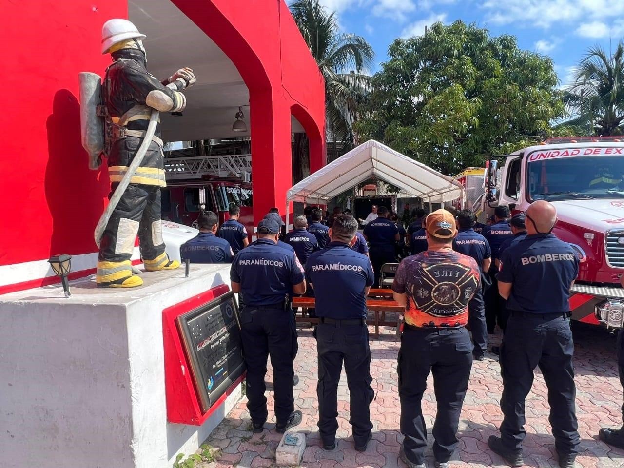 En el mismo destino se realizó la misa a un bombero fallecido en marzo