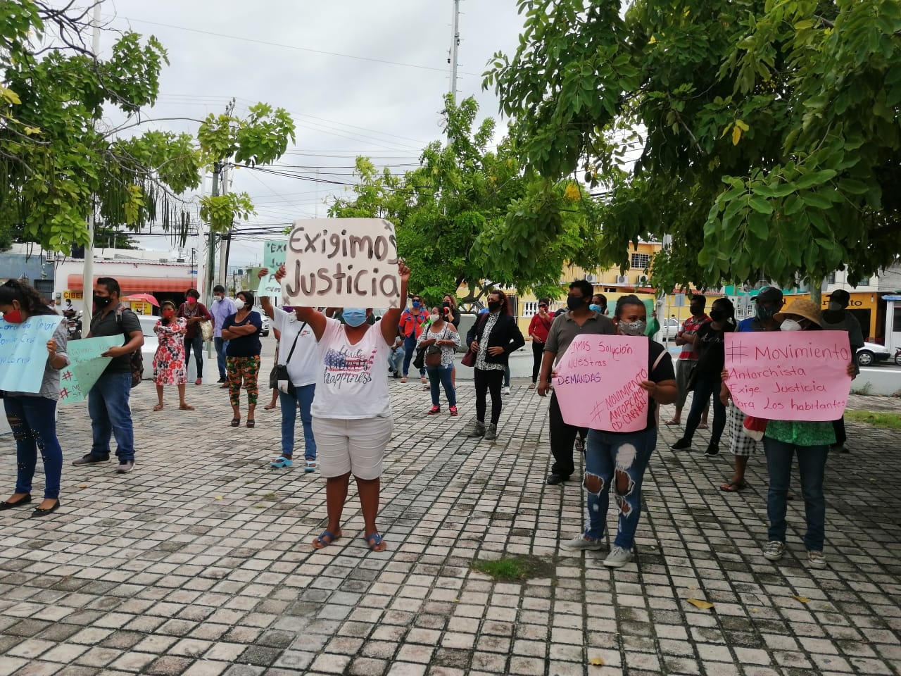 Protesta Antorcha Campesina por opacidad del Ministerio Público en Ciudad del Carmen