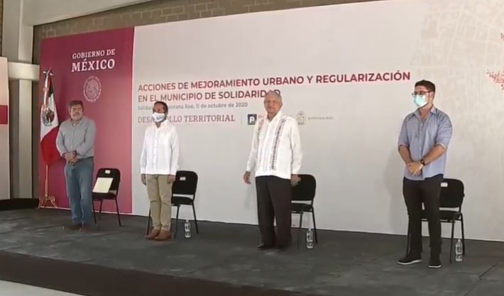 AMLO llega a Quintana Roo para supervisar acciones de mejoramiento urbano