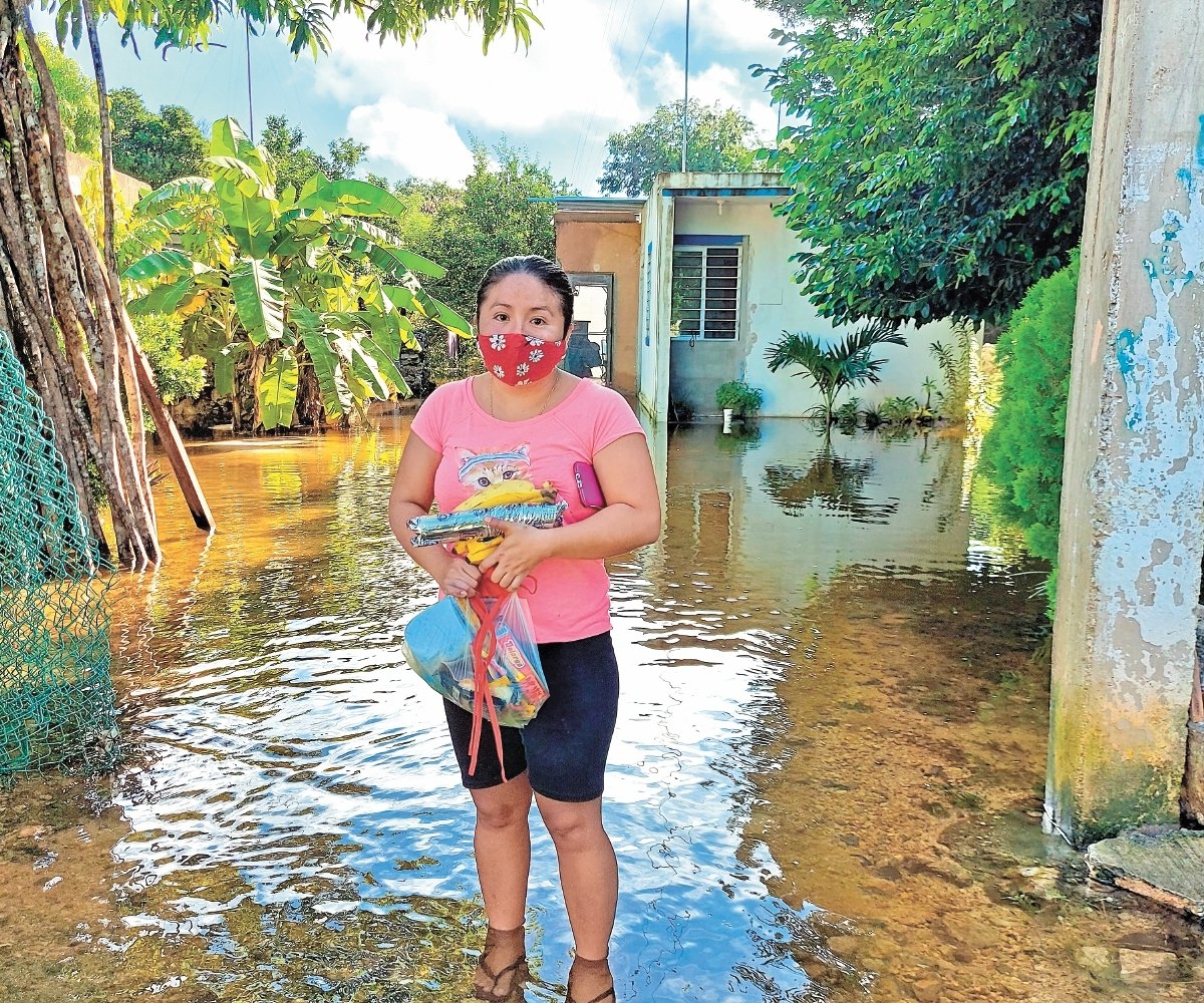 Teresa no puede regresar a su hogar ya que se encuentra inundado Foto: El Universal