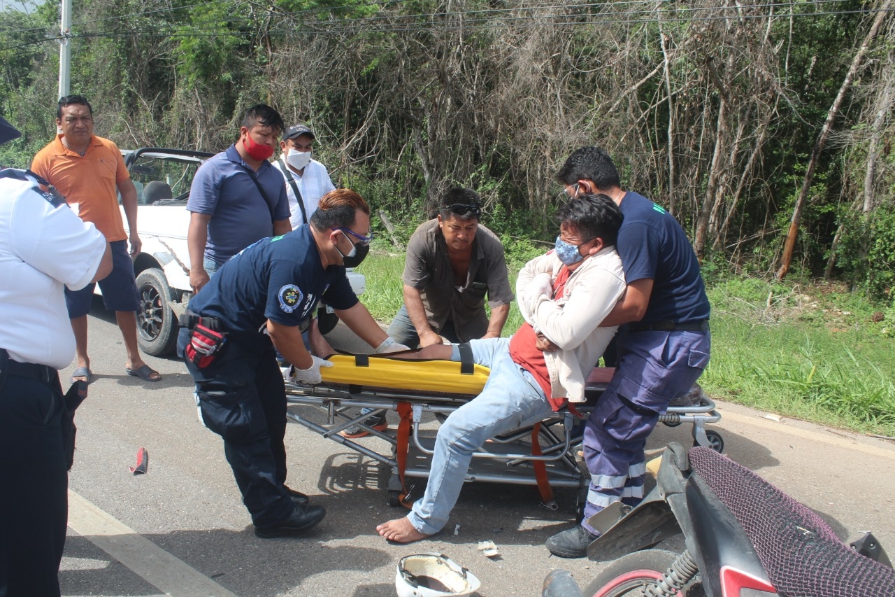 Fuerte encontronazo deja un lesionado en Chetumal