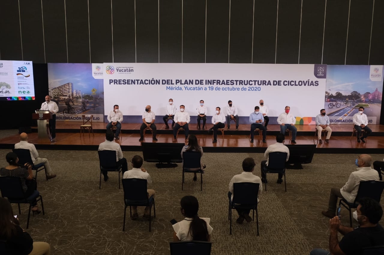 Autoridades presentan el Plan de Infraestructura de Ciclovías en Mérida