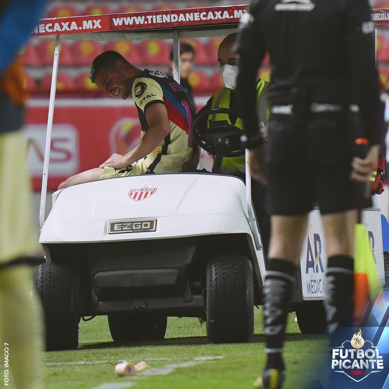 Así fue la lesión de Nicolás Benedetti en el Partido León-América (VIDEO)