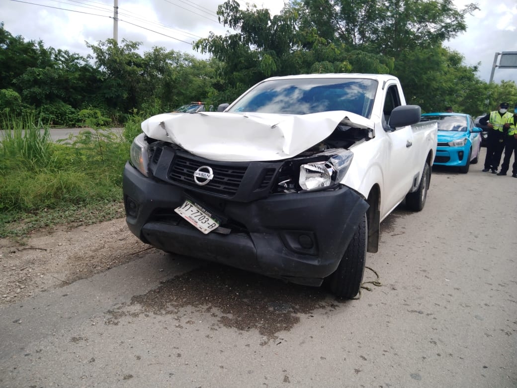 Choque múltiple por exceso de velocidad en el periférico de Mérida