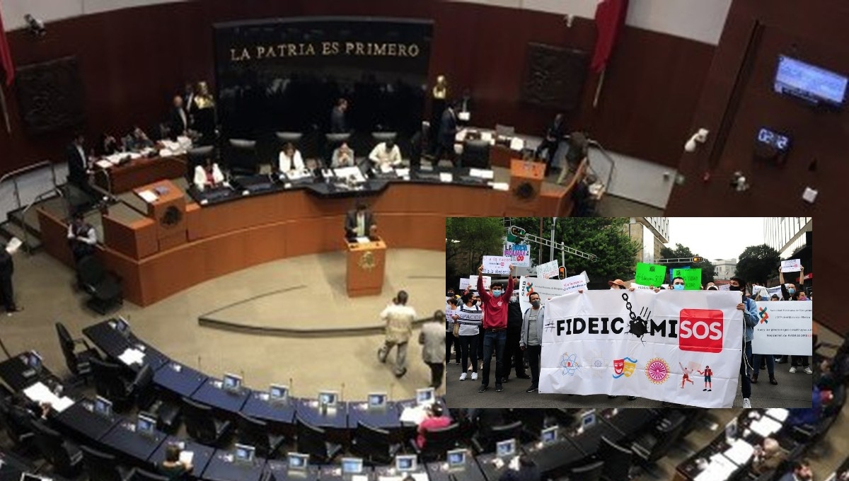 Colectivos mantienen protestas en el Senado; quieren evitar extinción de fideicomisos