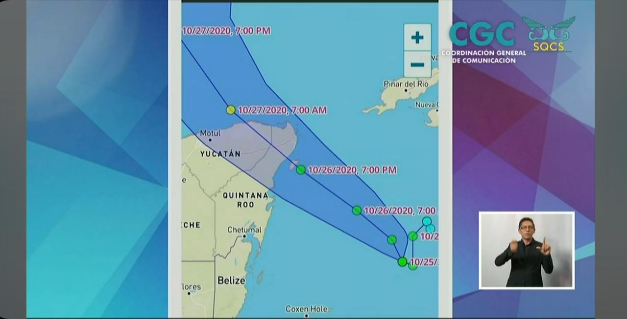 Tormenta Zeta continúa estacionada frente a las costas de Quintana Roo, asegura Joaquín González