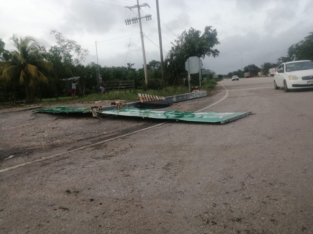 Cierran la vía Mérida-Tizimín por los destrozos de la Tormenta Tropical Gamma