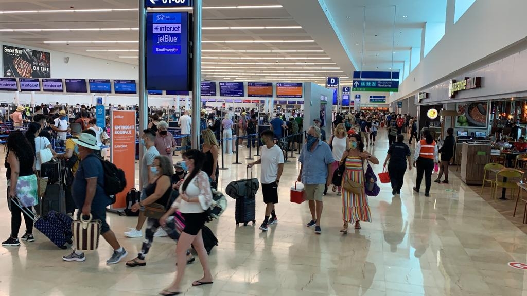 Aeropuerto de Cancún registra 253 vuelos hoy lunes