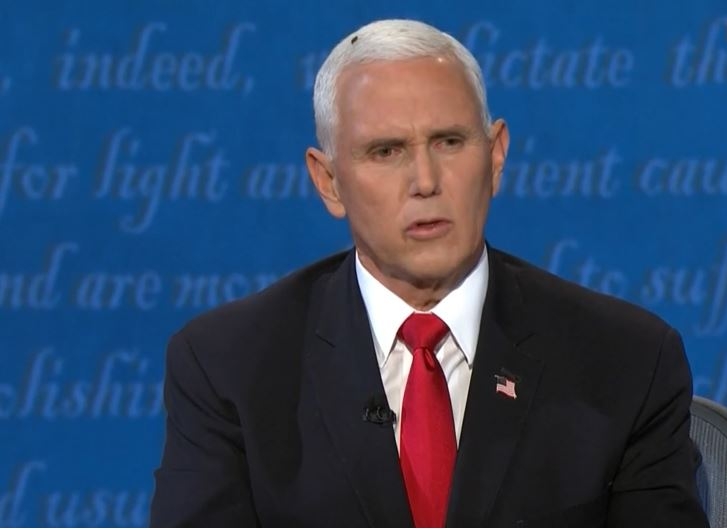 Mosca en cabeza de Mike Pence se roba la atención en debate