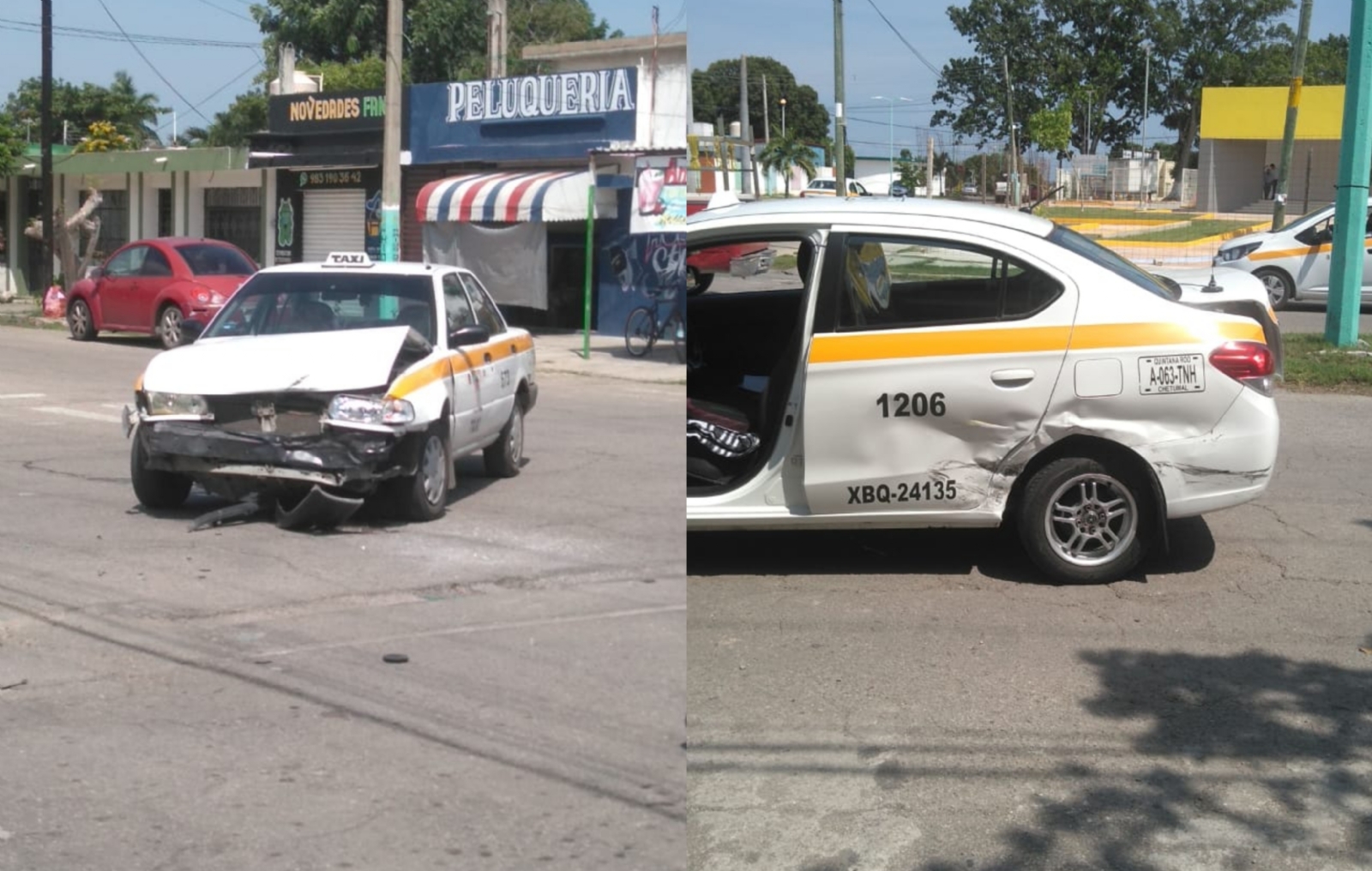 Uno de los conductores no respetó su alto y causó el accidente Foto: Ramiro Can