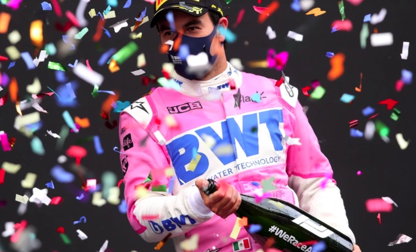 El mexicano Sergio ´Checo´ Pérez sube al podio en segundo lugar en el GP de Turquía