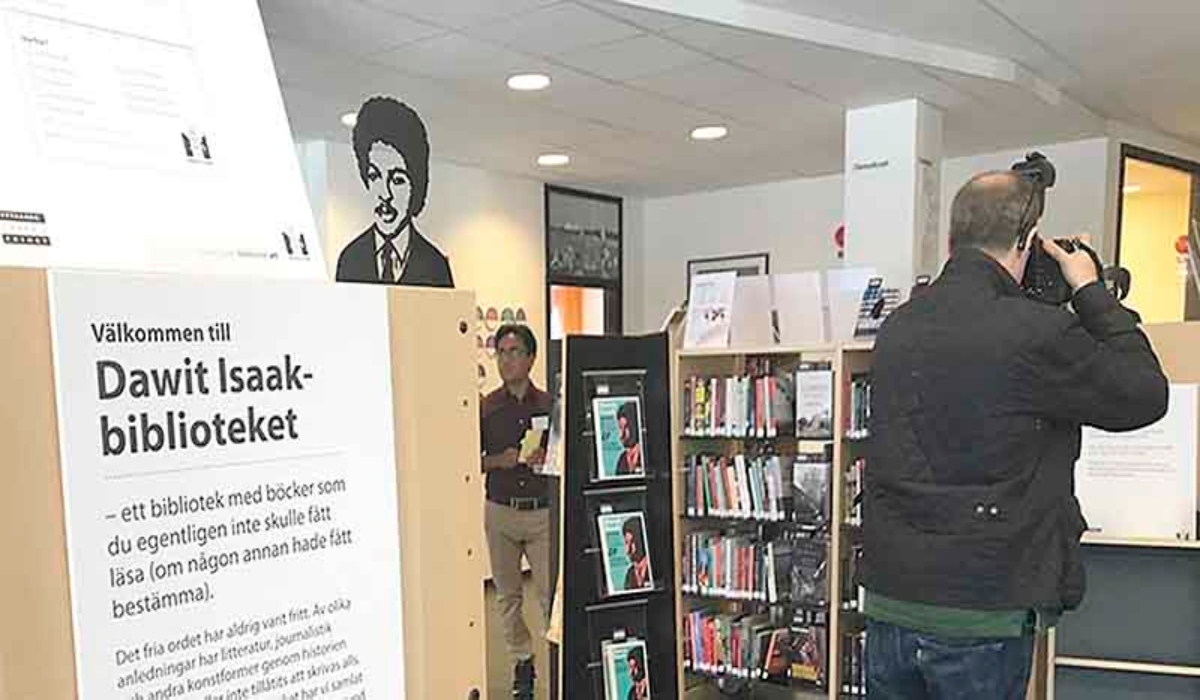 La biblioteca sueca es un homenaje al escritor Dawit Isaak.