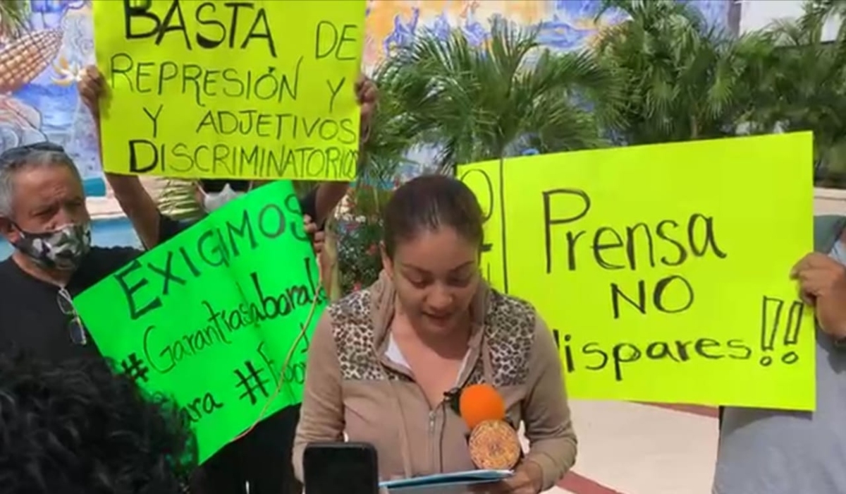 Así fue la protesta por agresiones a periodistas en Playa del Carmen