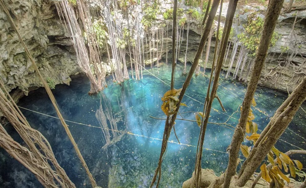 La chef Rosalía Chay presume en redes el cenote Lol Ha en Yaxcabá