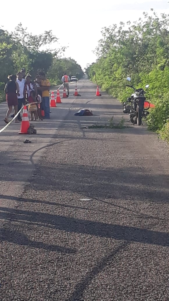 Fallece mujer al caer de una moto en la carretera Popolnah-Tizimín