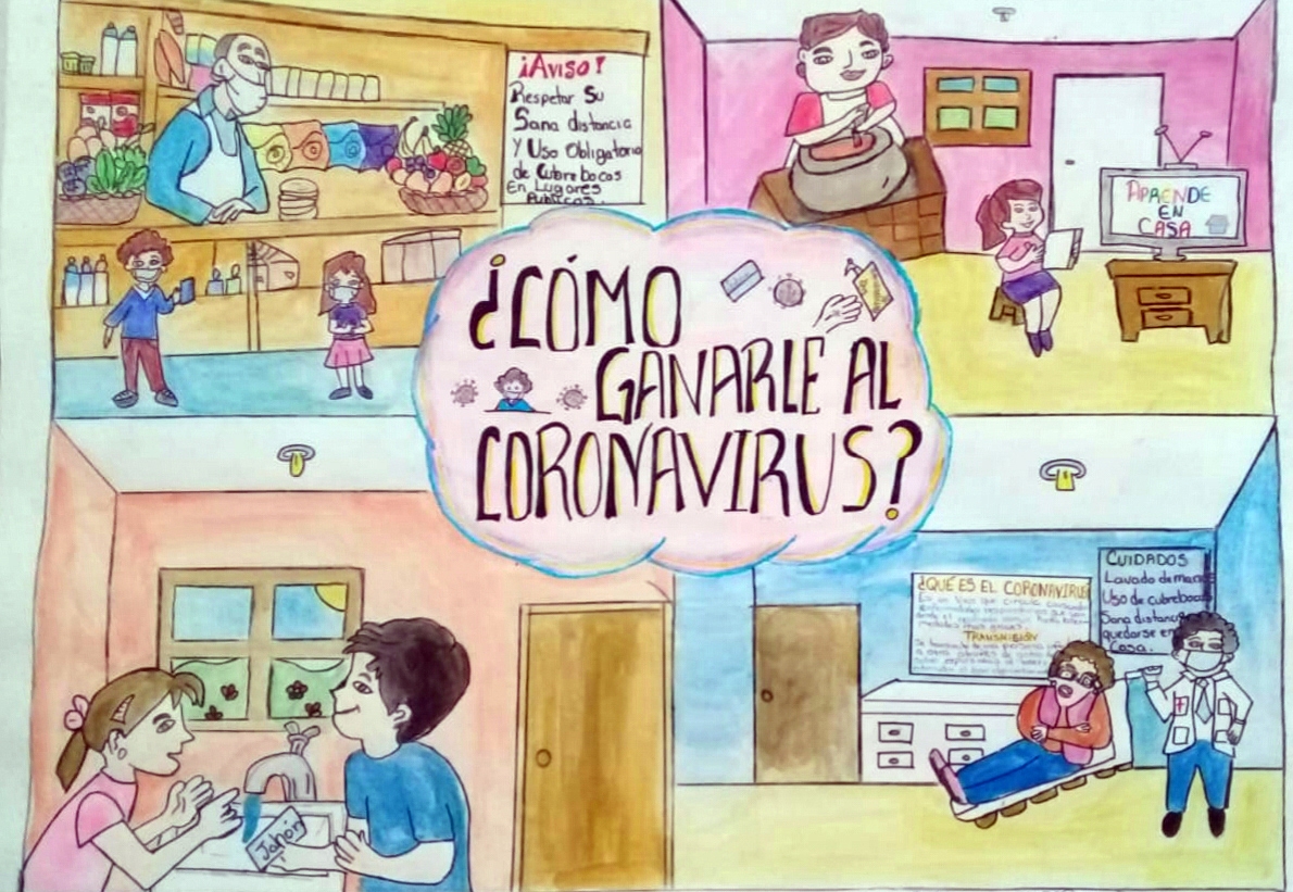 concurso de dibujo infantil denominado “Cómo ganarle al coronavirus”