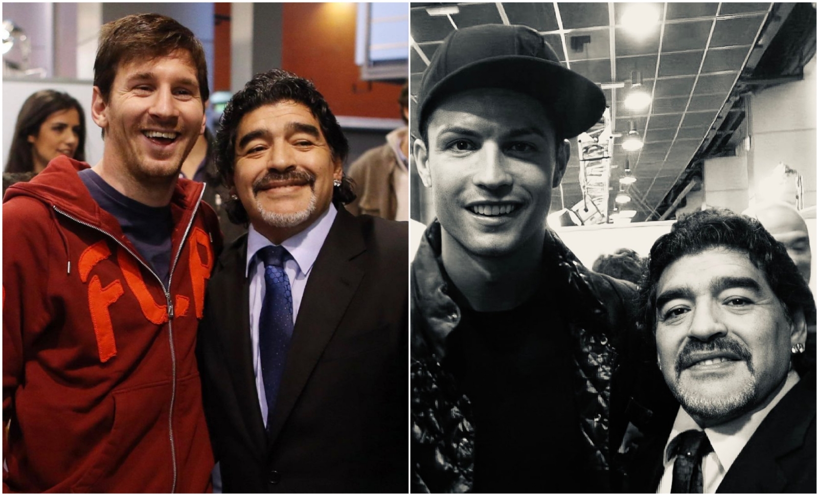 Messi y Cristiano despiden de Maradona