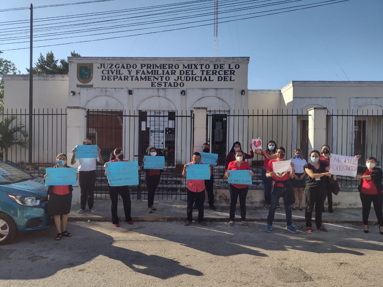 Empleados de Juzgado protestan por mejores condiciones laborales en Valladolid