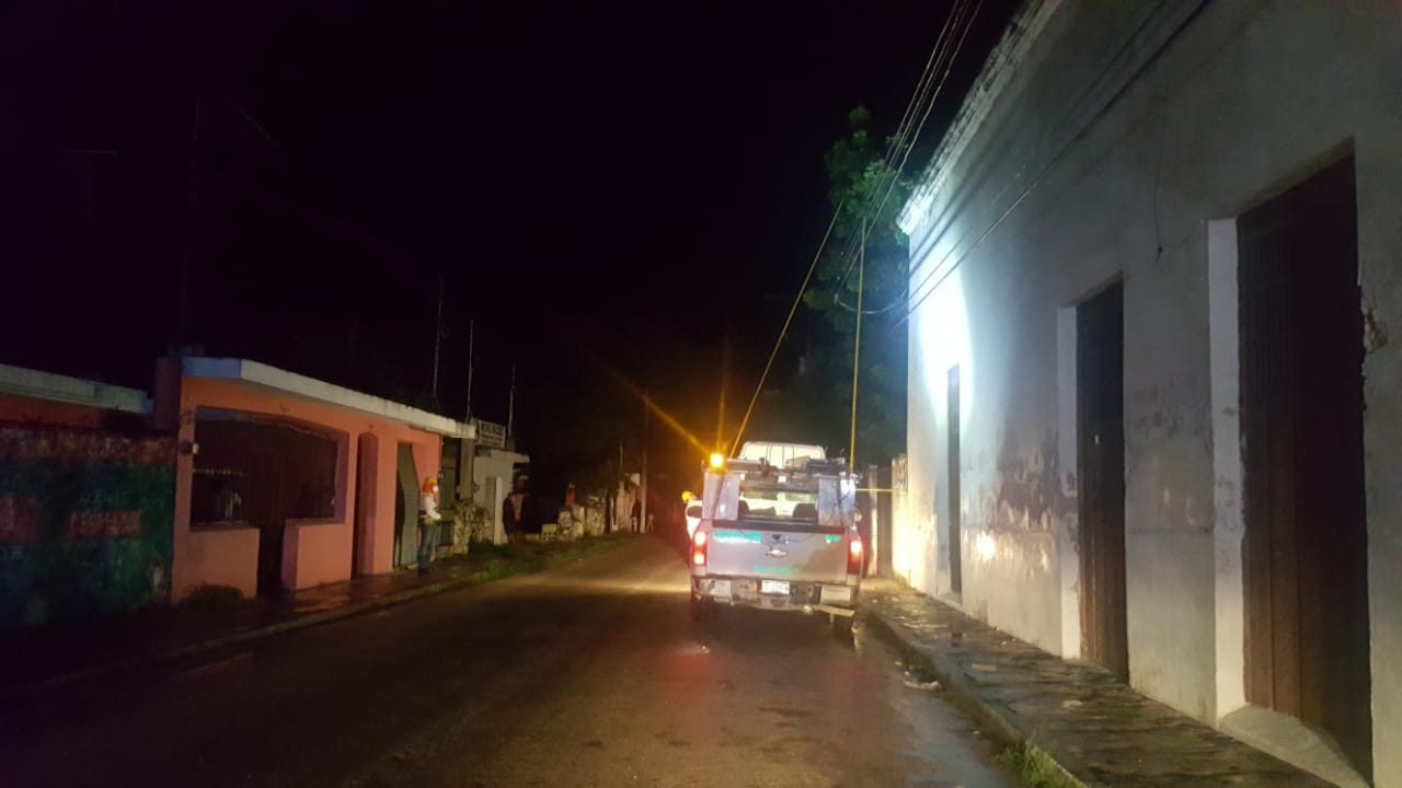 Ramas de un árbol dejan sin luz a pobladores de Hunucmá