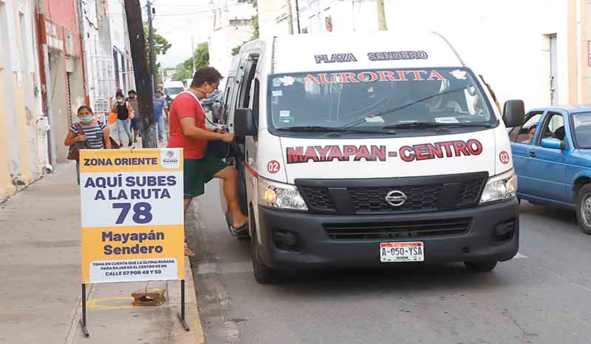 IMDUT implementa operativos para evitar aglomeraciones en paraderos céntricos de Mérida