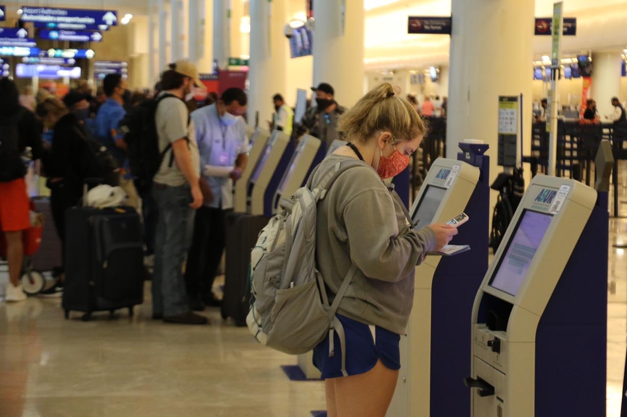 Aeropuerto de Cancún registra aumento en la llegada de turistas