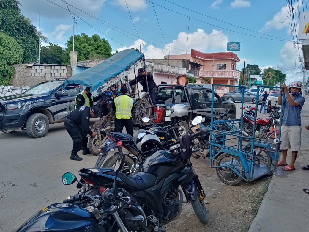 Tarde accidentada en Ticul; reportan dos choques